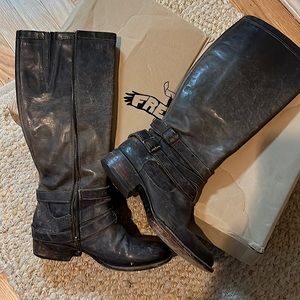 Freebird leather boots Irish 7 gray